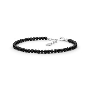 Bratara cu spinel negru si argint DiAmanti 214-38B-G (Argint 925‰ 0,65 g.)